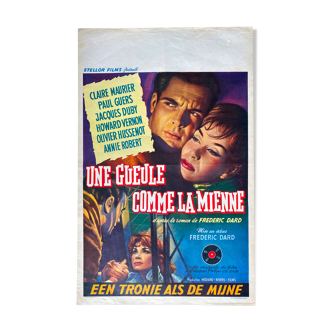 Original cinema poster "Une gueule comme la mienne" Frederic Dard 36x55cm 1960