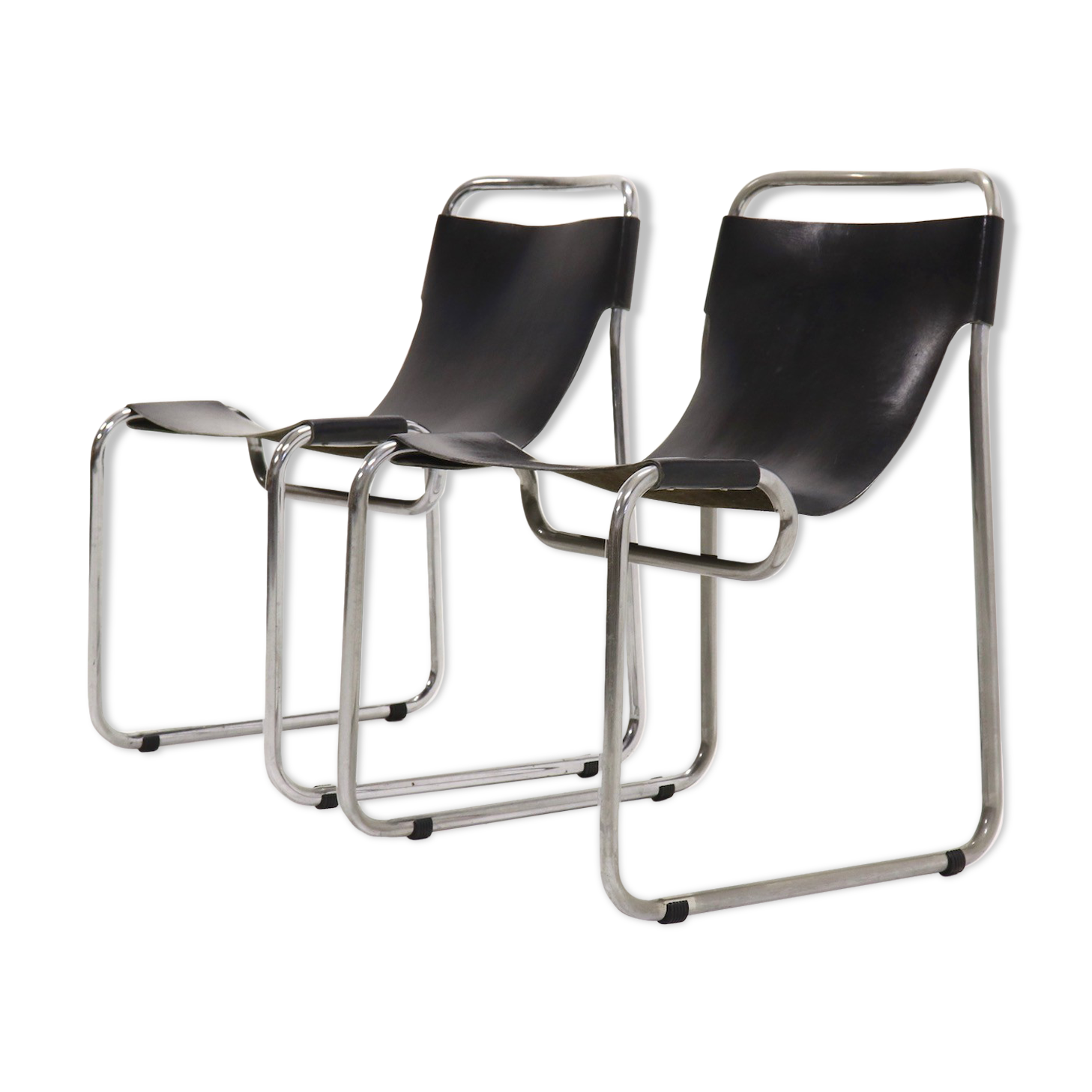 Set of 2 tubular chairs