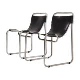 Set of 2 tubular chairs