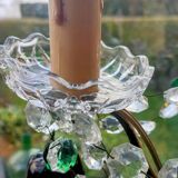 Golden bronze chandelier with fruit pendants