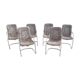 Lot of 6 armchairs published by Cidue, Italy 70s