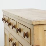 Antique English Sideboard/ Counter from the Early 19th Century in Pine Wood