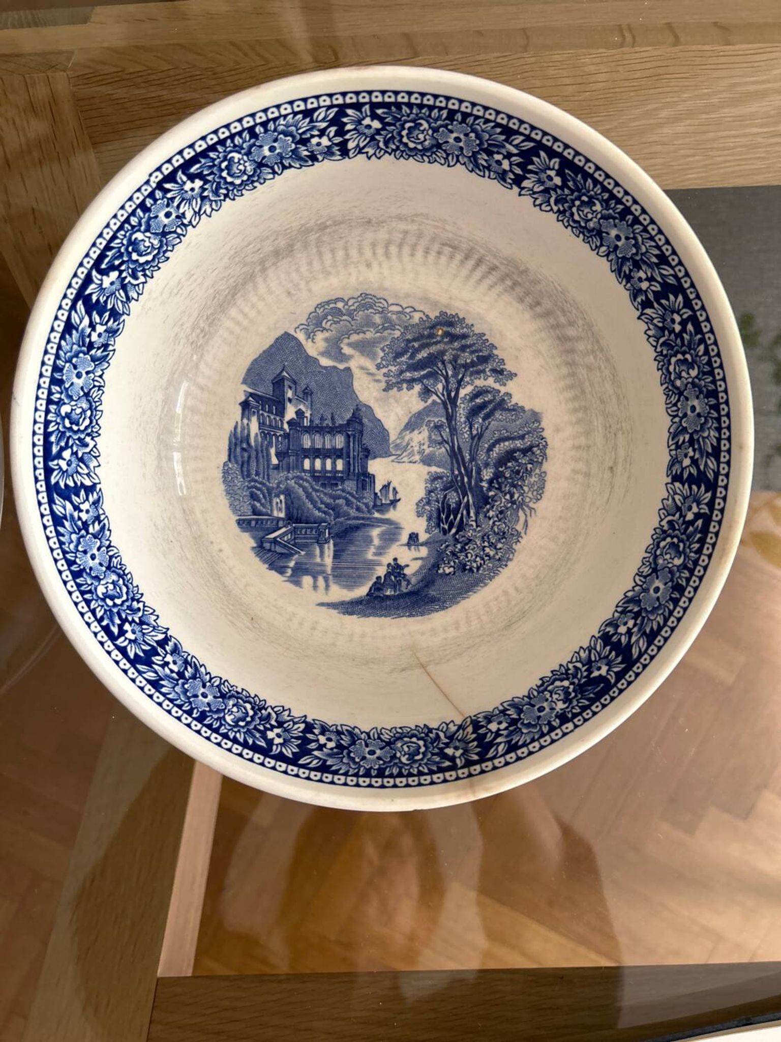 Salad bowl and hollow dish Earthenware OLD ENGLAND