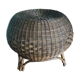 Ottoman stool in rattan from the 60s