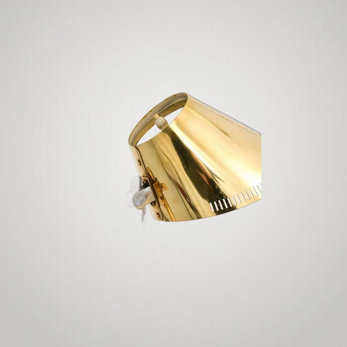 Brass table lamp by Paavo Tynell, 1950s mid-century modern.