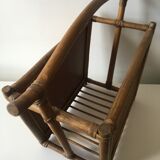 Porte revue en rotin des années 60