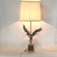 Pair of nickel eagle table lamps by Loevsky and Loevsky, 1970s