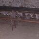 Rustic tray table with 3 trestles and 2 benches, 4 meters long