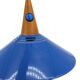 Vintage pendant light in blue metal and wood