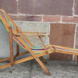 Vintage deckchair, lounge chair or chaise longue