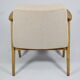 Fauteuil original 366 designer J.Chierowski années 1960, beige, bois de chêne
