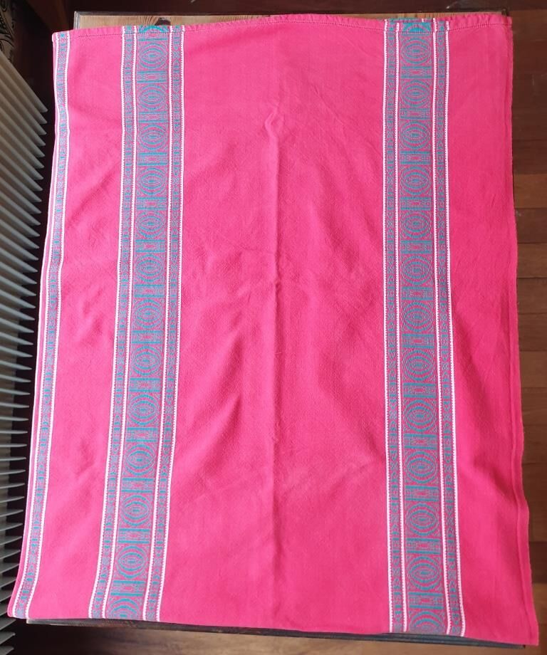Vintage Basque tablecloth vermilion 170X140 and 5 towels