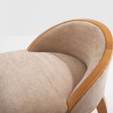 André Arbus chaise de coiffeuse en sycomore velours de mohair 1934