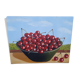 Oil on canvas Cherry basket by Christine 35.5 x 27 cm