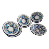 Set of 7 clay soup plates