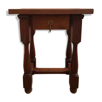 Solid wood bedside table