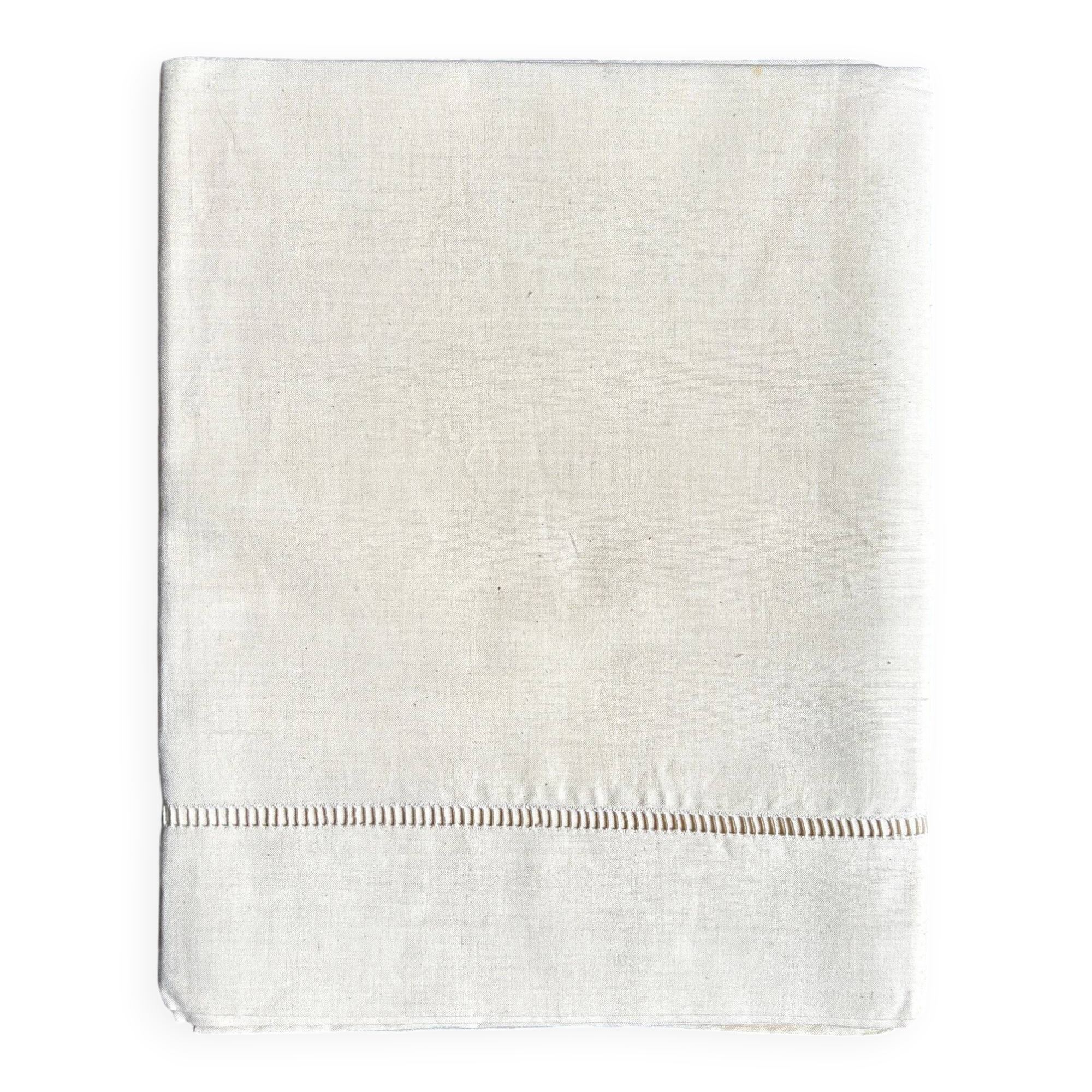 Linen-blend sheet with Venetian lace no. 5 ☐ 180 x 312 cm