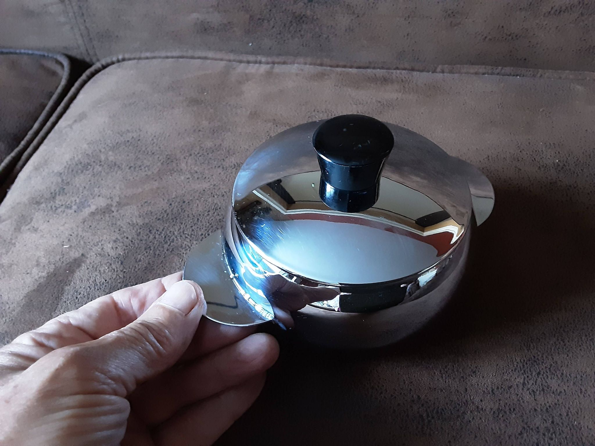 Sucrier inox vintage