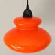 Lustre opaline orange années 70