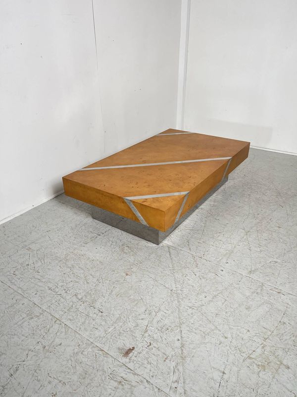 Table basse en loupe D’orme 1970