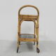 Bamboo serving trolley on castors