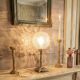 Retro-chic upcycled lamp | bronze and spherical glass