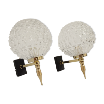 Pair of 1950s Arlus wall light