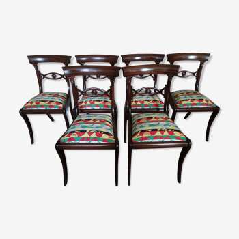 Set of 6 Regency mahogany chairs