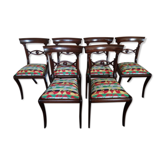 Set of 6 Regency mahogany chairs