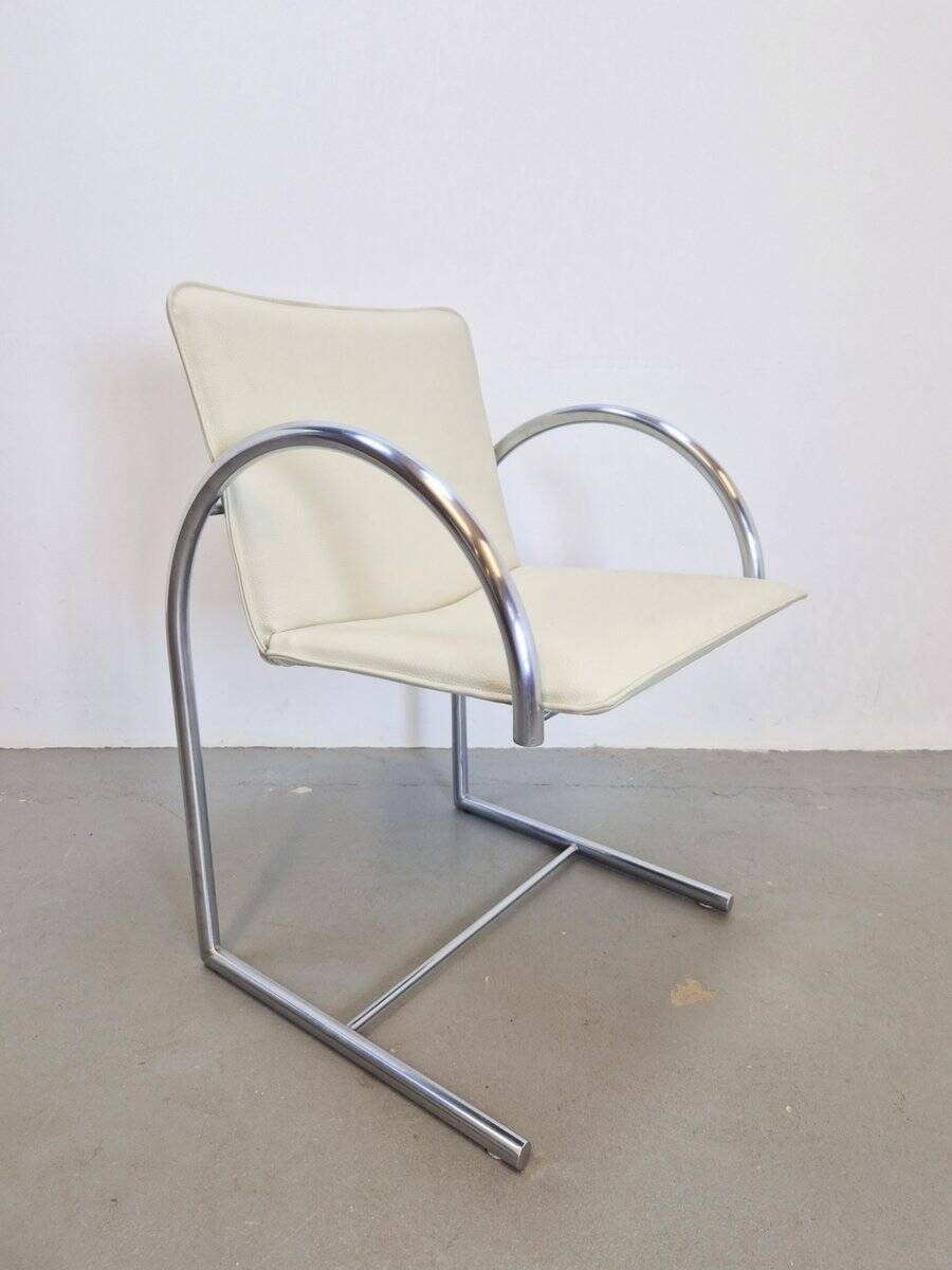 Postmodern Leather Cirkel Chairs by Karel Boonzaaijer & Pierre Mazairac for Metaform, 1980s, Set of 4