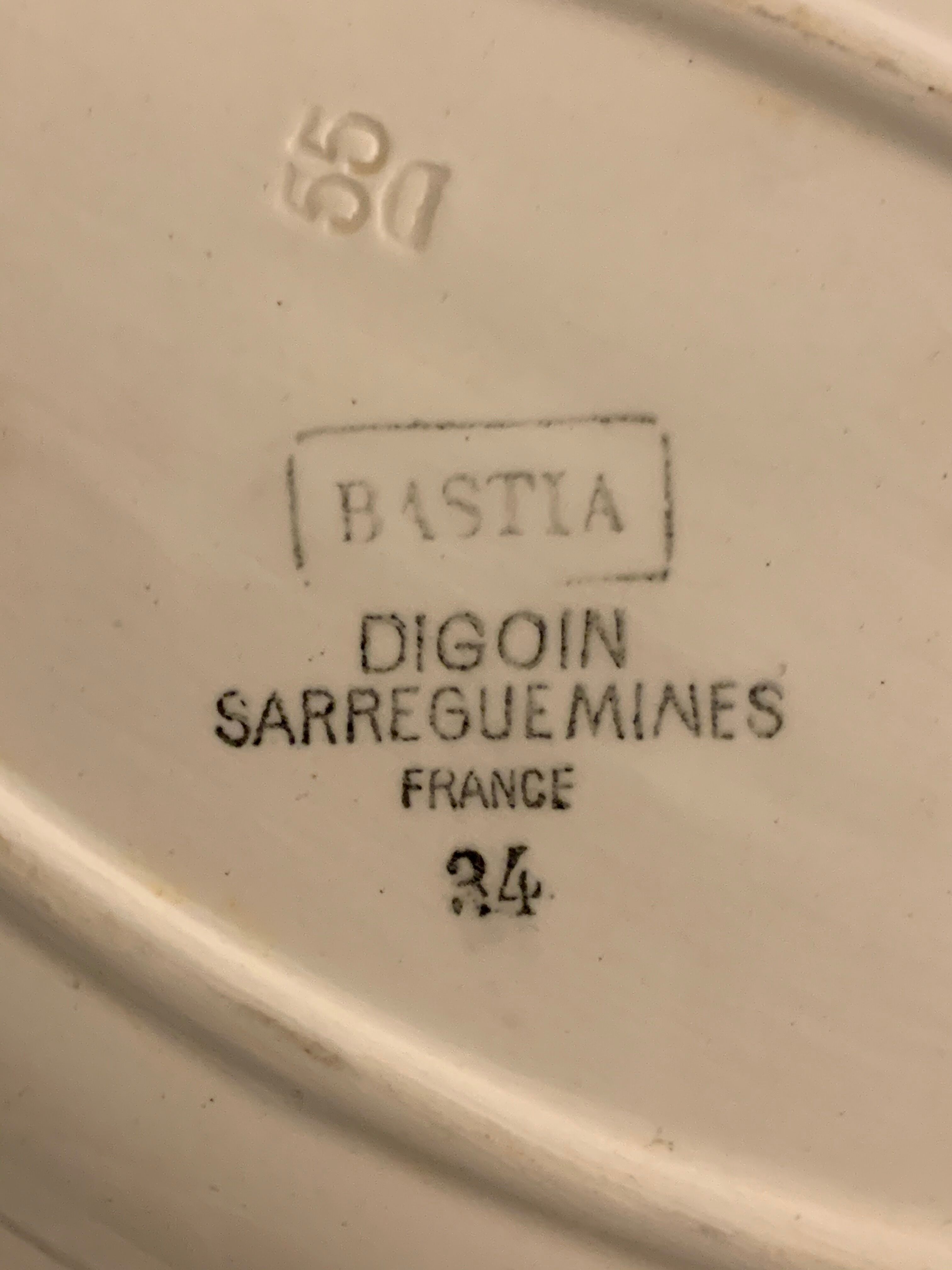 Pair of raviers Digoin Sarreguemines model Bastia
