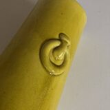 Scandinavian mimosa glazed earthenware vase neo classic mid century modern 1970