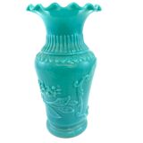 Vase en opaline bleu turquoise