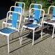 6 Antique Tolix Metal Bistro Chairs - Industrial Style