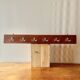 Vintage wooden wall coat rack - 6 double hooks