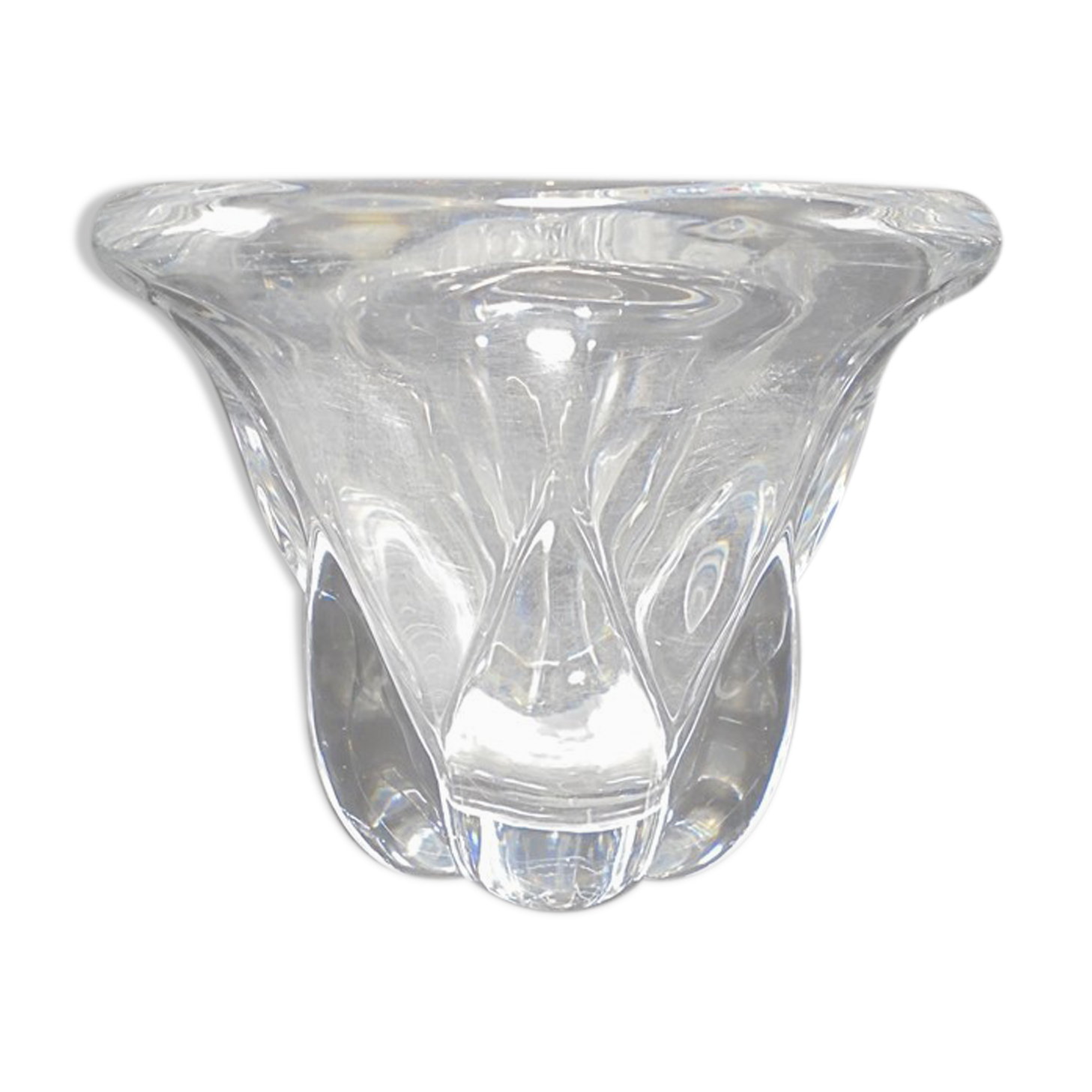 Crystal vase signed Val St Lambert