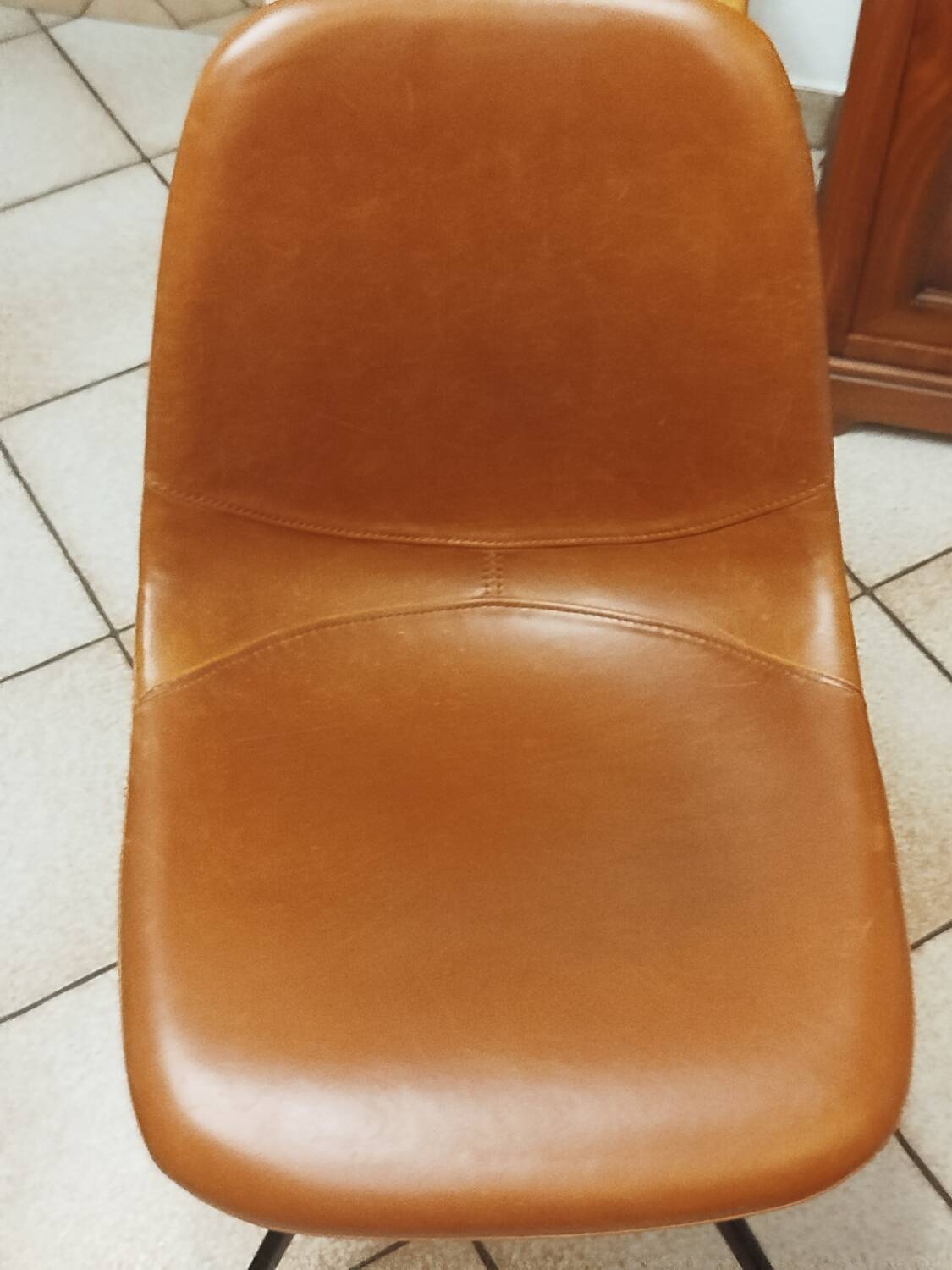 Set of 2 Vintage Faux Leather Chairs