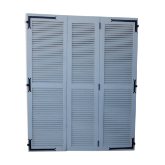 Lot de 3 volets persiennes en bois