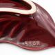 2 red and gold ceramic leaf-shaped bowls - Verceram France - vintage year