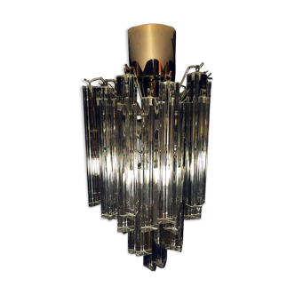 Triedi circular chandelier by Paulo Venini Murano crystal 1960