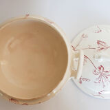 Soup pattern "Chevrefeuille" iron earth, Salins, porcelain