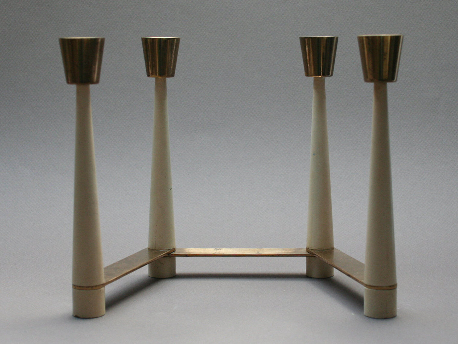 Modernist brass candlestick 1960s
