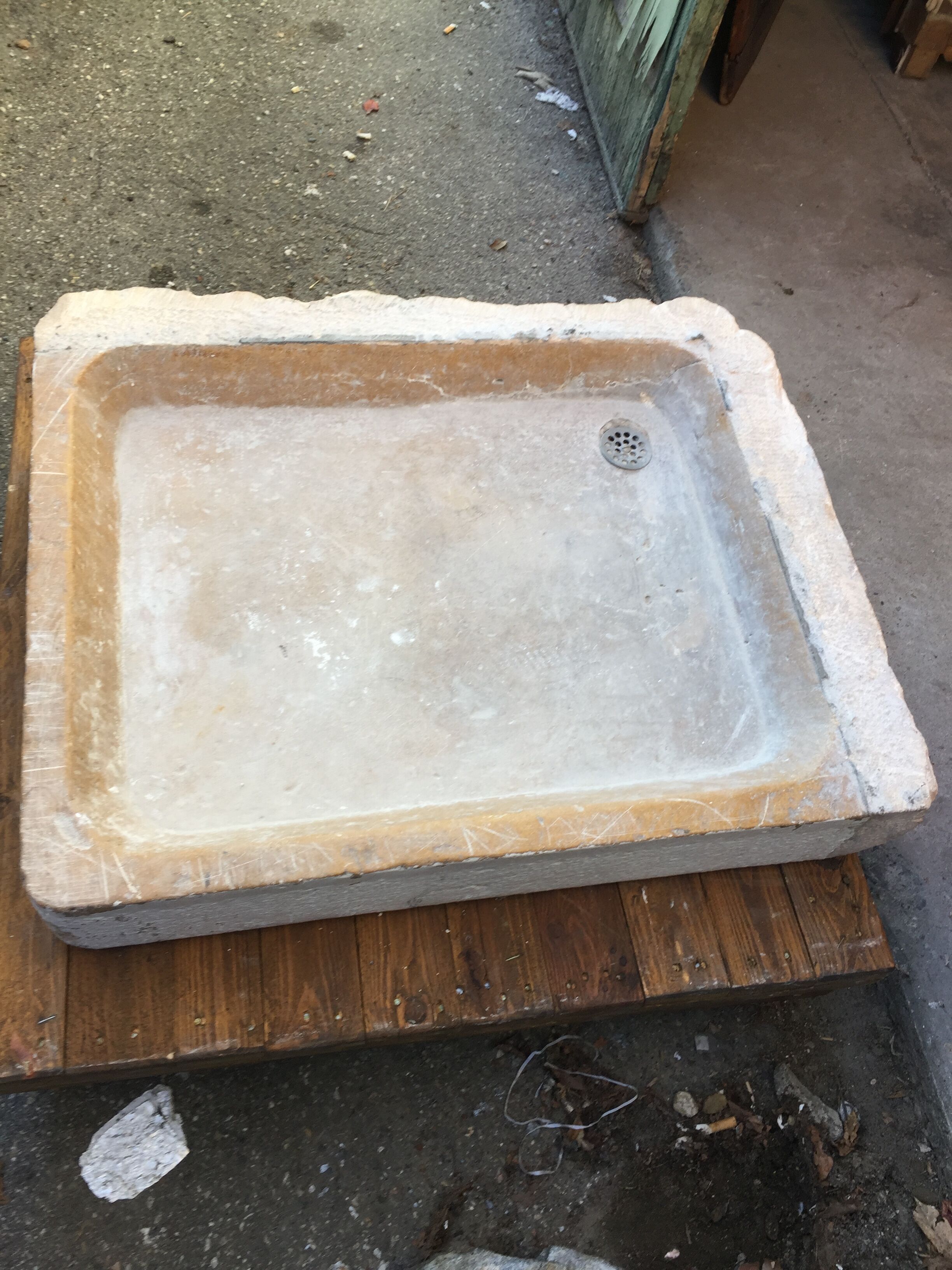 Dressed stone sink
