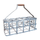 Large old zinc bottle basket