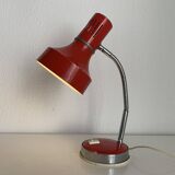 Lampe de bureau en métal rouge par Veneta Lumi, Italie 1960