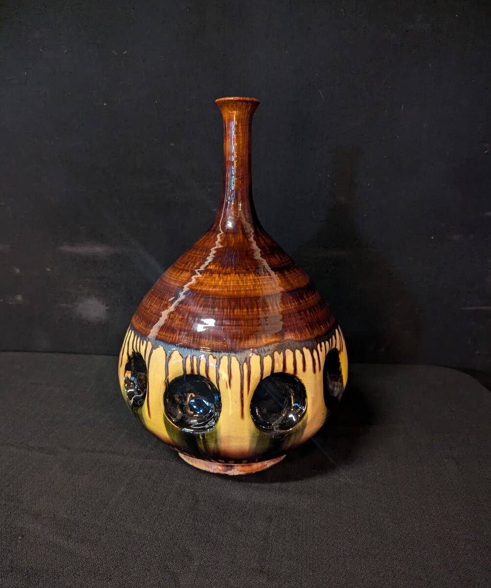 Large glazed ceramic vase – 1983s