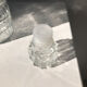 Vintage whisky decanter in glass