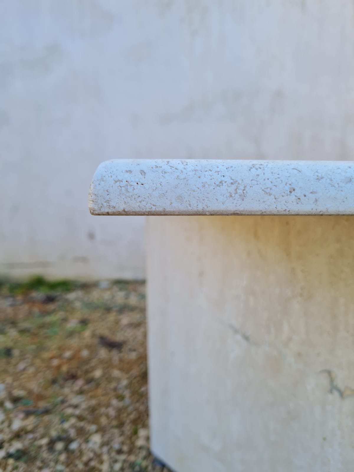 Travertine coffee table