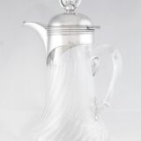 Leitão & irmão - carafe in solid silver and crystal from the art deco period