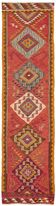 Turkish Handwoven Vintage Herki Kilim 93 cm x 343 cm